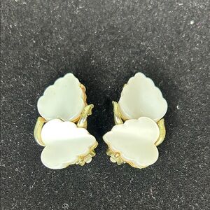 Coro Clip-on Earrings Gorgeous White